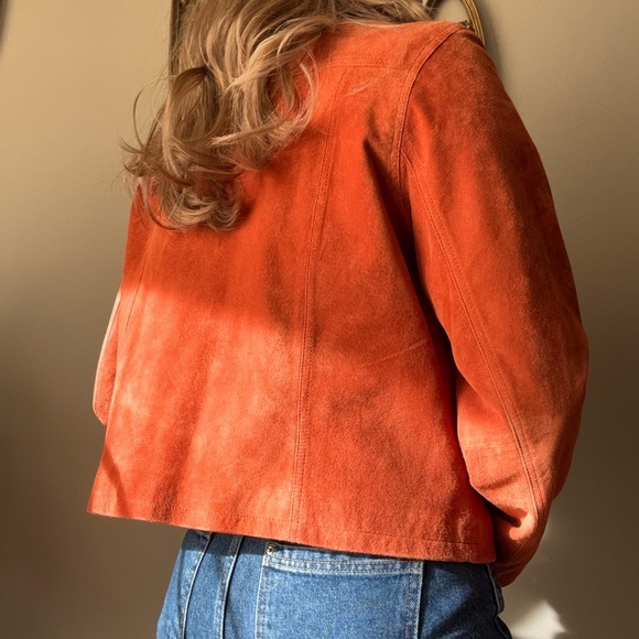 Bernardo Women's Orange Suede Jacket NWT - Picture 4 of 11